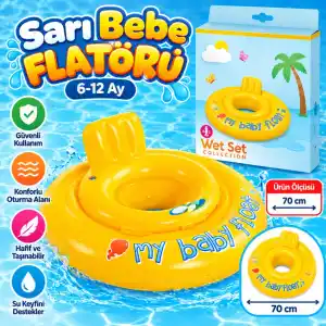 Bebe Flatörü Sarı 70 cm 6-12 İçin