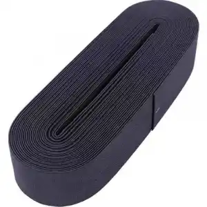 Geniş Yassı Paça Lastik 4 cm 10 Metre Siyah