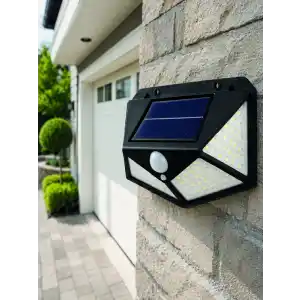 Hareket Sensörlü Solar LED Duvar Lambası 3 Modlu Dış Mekan
