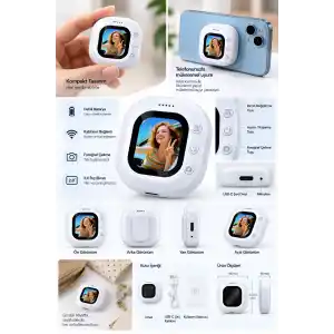 Kompakt Mini Selfie Ekran 2.0 İnç Kablosuz Bağlantı
