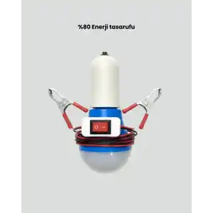 Fonksiyonel Taşınabilir LED Ampul 12V Araç ve Kamp Kullanımı
