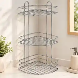TCX 3 Katlı Krom Banyo Köşeliği