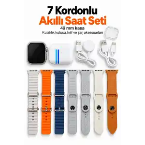 TCX ® Akıllı Saat Bluetooth Aramalı ve 7 Kordonlu Set