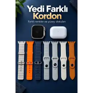TCX Akıllı Saat Bluetooth Aramalı Ve 7 Kordonlu Set