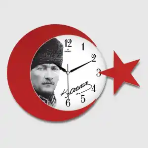 TCX Ay Yildiz Duvar Saati 134-2