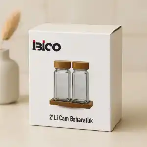 TCX Bambu Kapaklı Cam Baharatlık