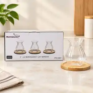TCX Bambu Tabaklı Çay Bardağı