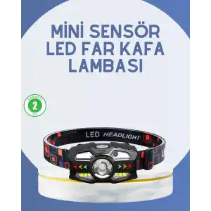 TCX El Sensörlü Led Far Suya Dayanıklı Şarjlı Kafa Lambası