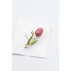 TCX Lale Broş - Pembe