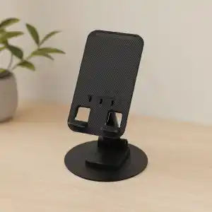 TCX Masaüstü Telefon Tutucu - Metal Döner Tabanlı (Siyah)
