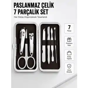 TCX Paslanmaz Çelik Kişisel Bakım Seti – 7 Parça