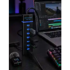 Yüksek Hızlı USB Çoğaltıcı 7 Portlu Kompakt Tasarım
