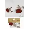 Penye Soket Çorap 3lü Set Kiremit Renkli Günlük Kullanım