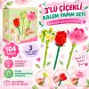Çiçekli Kalem Yapım Seti 3lü 104 Parça