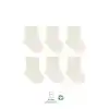 Basic Soket Çorap 6lı Set Ekru Renkli Konfor