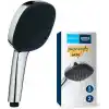 GROHE Vitalio Comfort 110 El Duşu, 2 Akışlı (Yağmur & Jet), SmartSwitch, 110mm Kare Duş Başlığı, Düşmeye Dayanıklı Silikon Halka, Kireç Önleyici Sistem, Krom, 26397001