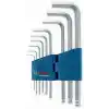 Bosch Professional alyan anahtar seti 1600A01TH5, HEX 9 parça açılı anahtar, 1.5-10.0 mm, mavi
