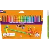 BIC Kids Kid Couleur Ultra Yıkanabilir Keçeli Boya Kalemi 24 Renk, Kolayca Çoğu Kumaştan Çıkar, Su Bazlı Keçeli Kalem