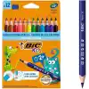 BIC Kids Evolution Üçgen Jumbo Renkli Kalem, 12Li Kutu