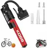 KOBB KB2203 87 PSI Bisiklet Lastik Şişirme Taşınabilir Mini El Pompası ve Bisiklet Montaj Aparatı, Kırmızı/Siyah