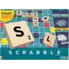 Mattel Games Scrabble kutu oyunu, aileyle birlikte kelime bulma eğlencesi, ahşap harf taşları ve taş tahtaları, iki oyun seçeneği, Türkçe, JLJ64