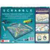 Mattel Games Scrabble kutu oyunu, aileyle birlikte kelime bulma eğlencesi, ahşap harf taşları ve taş tahtaları, iki oyun seçeneği, Türkçe, JLJ64