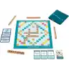 Mattel Games Scrabble kutu oyunu, aileyle birlikte kelime bulma eğlencesi, ahşap harf taşları ve taş tahtaları, iki oyun seçeneği, Türkçe, JLJ64