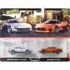 Hot Wheels Premium Car Culture 2li paket 1:64 ölçekli araçlardan oluşan, benzersiz çiftler, Real Riders tekerlekler, Metal/Metal şasi, koleksiyonculara uygun hediye, JBL04