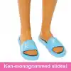 Barbie Bebek ve Aksesuarlar Deniz şortu ve plaj temalı aksesuarları olan sarışın Ken bebek HPL74
