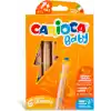 Carioca 3 In 1 Jumbo Bebek Ahşap Gövdeli Boya Kalemi 6Lı,Kalemtraş Hediyeli