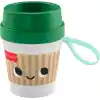 Fisher-Price Keyifli Aktiviteler Kahve Keyfi Dişlik, BPA içermeyen çıngıraklı yenidoğan oyuncağı, 3 ay ve üzeri bebekler için duyusal gelişimi destekleyen oyunlar, JMF08