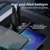 Bix BXAC65C 65W PD Type-C & 18W USB-A Girişli Çift Portlu Hızlı Şarj Özellikli Araç İçi Şarj Cihazı Siyah