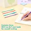 BIC Matic Pastel 0.7 Uçlu Versatil Kalem 10lu Poşet, 5 Farklı Pastel Renk, 3 Adet 0.7 HB Uç ile, Kolayca Silinir