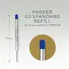 Parker 1950371 Quinkflow Tükenmez Kalem Yedeği, Orta Kalınlıkta Uç, Mavi