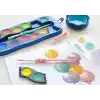 Faber-Castell Yumuşak Dokulu Fırça Pastel Seti, 4’lü, Kaymaz Tutma Yeri, Ergonomik Kavrama, İnce ve Kalın Uçlu Boyama Fırçaları