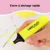 BIC Marking Flat Higlighter Fosforlu Kalem 12li Kutu, Sarı Fosforlu Kalem, Su Bazlı, Hızlı Kuruyan Mürekkep