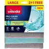 Vileda Pro Clean Aktif Enzimli Mikrofiber Temizlik Bezi, 3’lü Paket