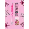 Serve Doğa Desenli Deep Kalem, Deep Silgi ve Deep Min, 0.7 mm, Şeker Pembe
