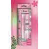 Serve Doğa Desenli Deep Kalem, Deep Silgi ve Deep Min, 0.7 mm, Şeker Pembe