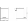 VitrA Arkitekta A44054 Paslanmaz Çöp Kovası, 3 Litre