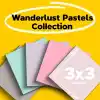 Post-it%100 Geri Dönüşümlü Kağıt Süper Yapışkan Notlar, 2X Yapıştırma Gücü, 3x3 inç, 5 Ped, 70 Yaprak/Ped, Wanderlust Pastel Koleksiyonu (654R-5SSNRP)