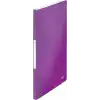 Leitz WOW A4 Sunum Dosyası, Metalik Mor, 20 Şeffaf Poşetli, 40 A4 Sayfa Kapasiteli, 46310062