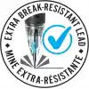 BIC Break Resistance 0.7mm Uçlu Kalem, 4lü Blister Versatil Kalem, 4 Adet Silgi, 6 Adet Yedek Uç,Yandan Basmalı Sistem