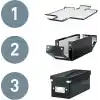 Leitz 60440095 orta boy saklama ve taşıma kutusu (A4, Click ve Store için) siyah