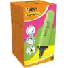BIC Marking Flat Higlighter Fosforlu Kalem 12li Kutu, Yeşil Fosforlu Kalem, Su Bazlı, Hızlı Kuruyan Mürekkep