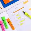 BIC Marking Flat Higlighter Fosforlu Kalem 12li Kutu, Yeşil Fosforlu Kalem, Su Bazlı, Hızlı Kuruyan Mürekkep