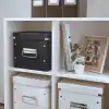Leitz Click & Store Orta Boy Küp Saklama Kutusu 61090095, Siyah, Metal Kulplu, 260x240x260 mm