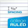 Tops Notebook Filler Kağıdı, College Çizgili, 27,9 x 21,6 cm, 3 Delikli, Ağırlık, Orta Büyüklükte, Beyaz, 500 Yaprak/Paket (62349)