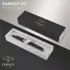 PARKER IM Dolma Kalem | Krom Süslü Mat Siyah | Mavi Mürekkepli Orta Uç | Hediye Kutusu