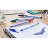 BIC Cristal Soft Tükenmez Kalem, Mavi, 50li Kutu, 1.2 mm Orta Kalınlıkta Uç, Şeffaf Gövde, Delikli Kapak